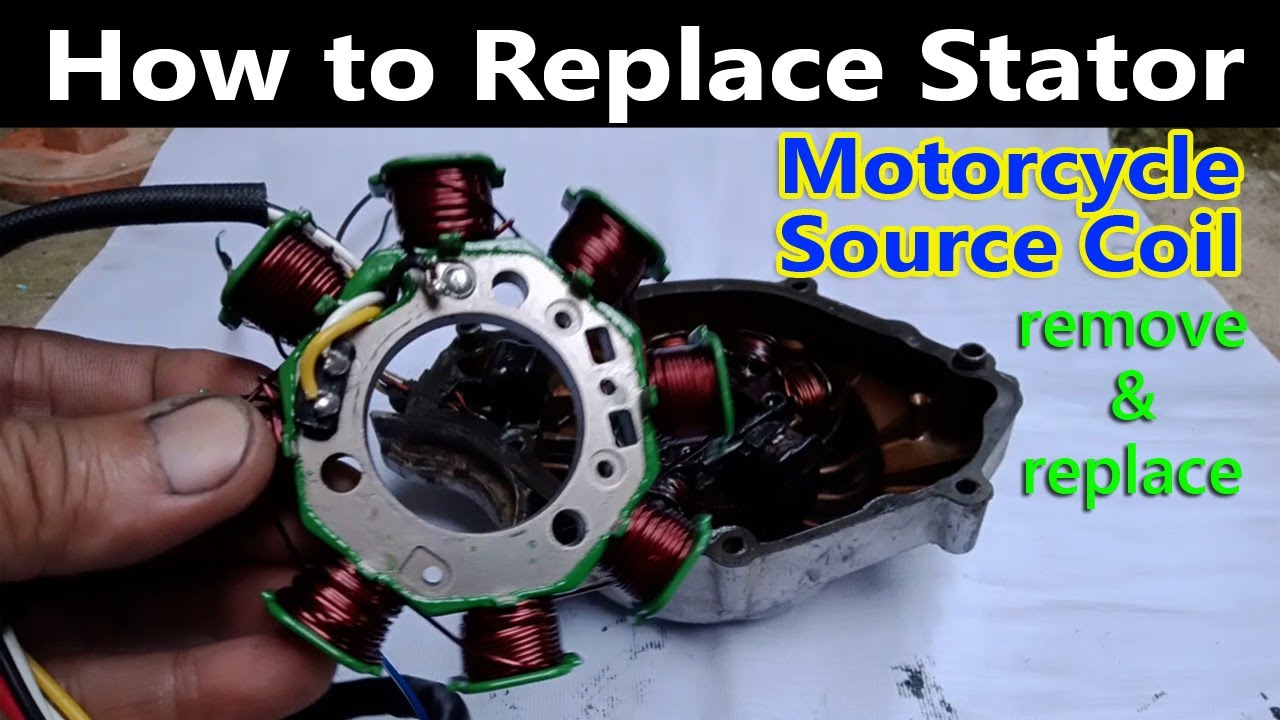 Replace Motorcycle Stator | Source Coil AC DC Convert to Battery Operated | Paano magpalit ng Coil