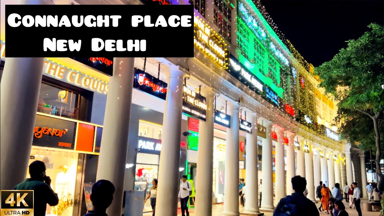 Walking And Exploring- Connaught Place (CP) Rajiv Chowk New Delhi India 4K HDR Video Diwali Special