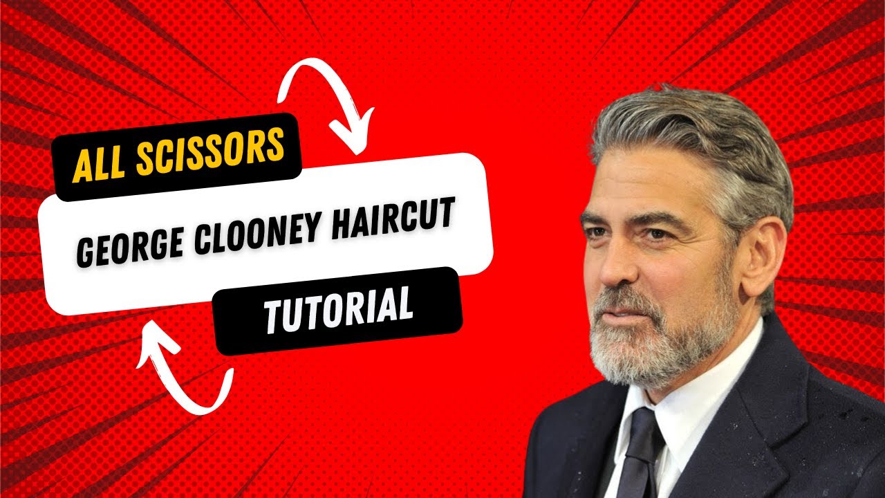 How to do ALL SCISSORS George Clooney Haircut (Tutorial)