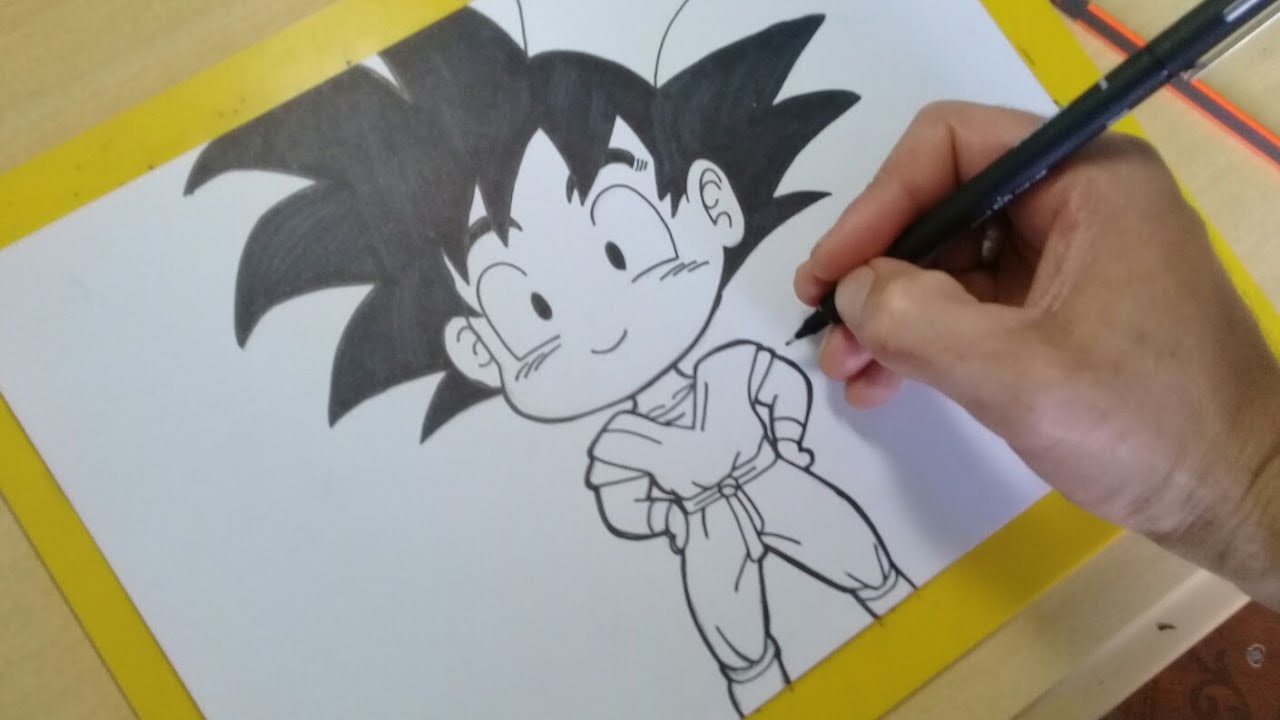 TUTORIAL COMO DESENHAR o GOKU CHIBI passo a passo