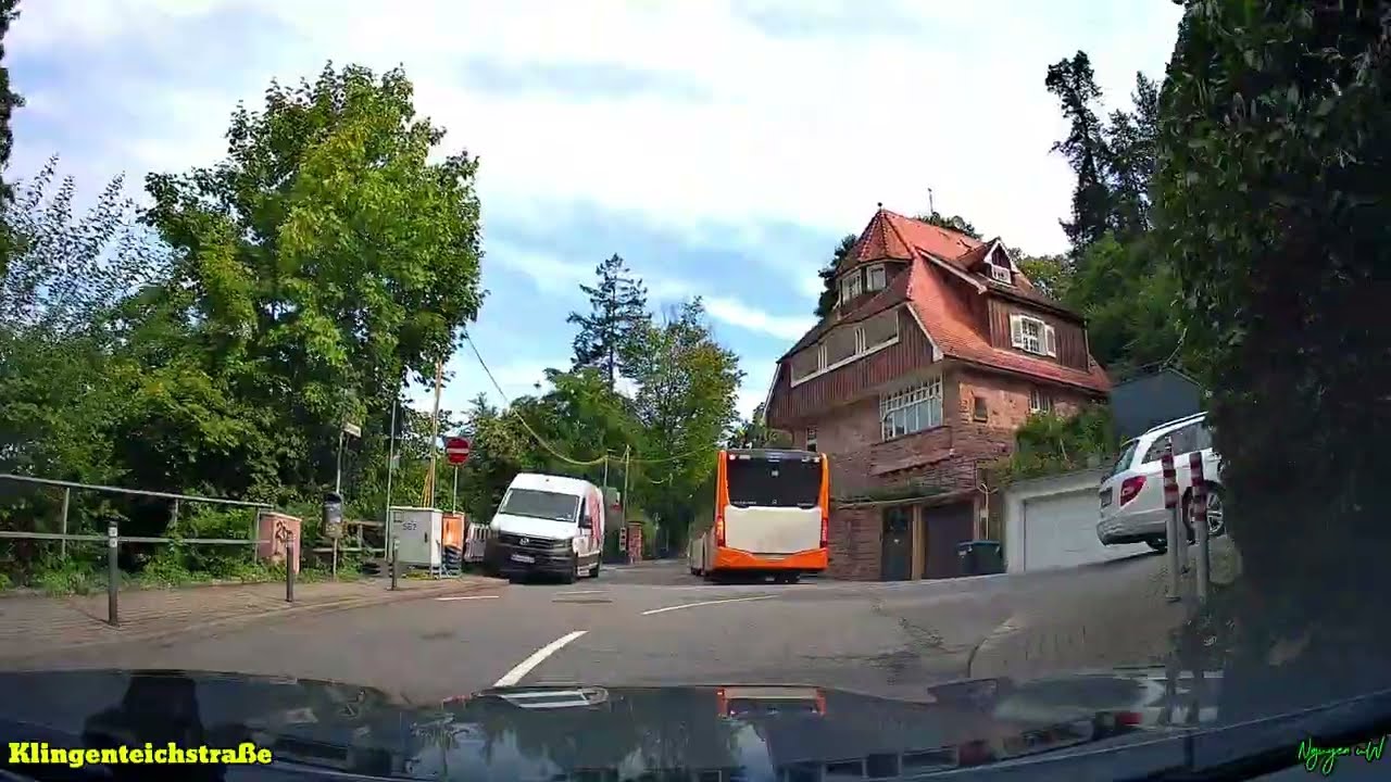 Drive in Heidelberg - from Heidelberg drive up Gaiberg to the village of Lingental - Germany