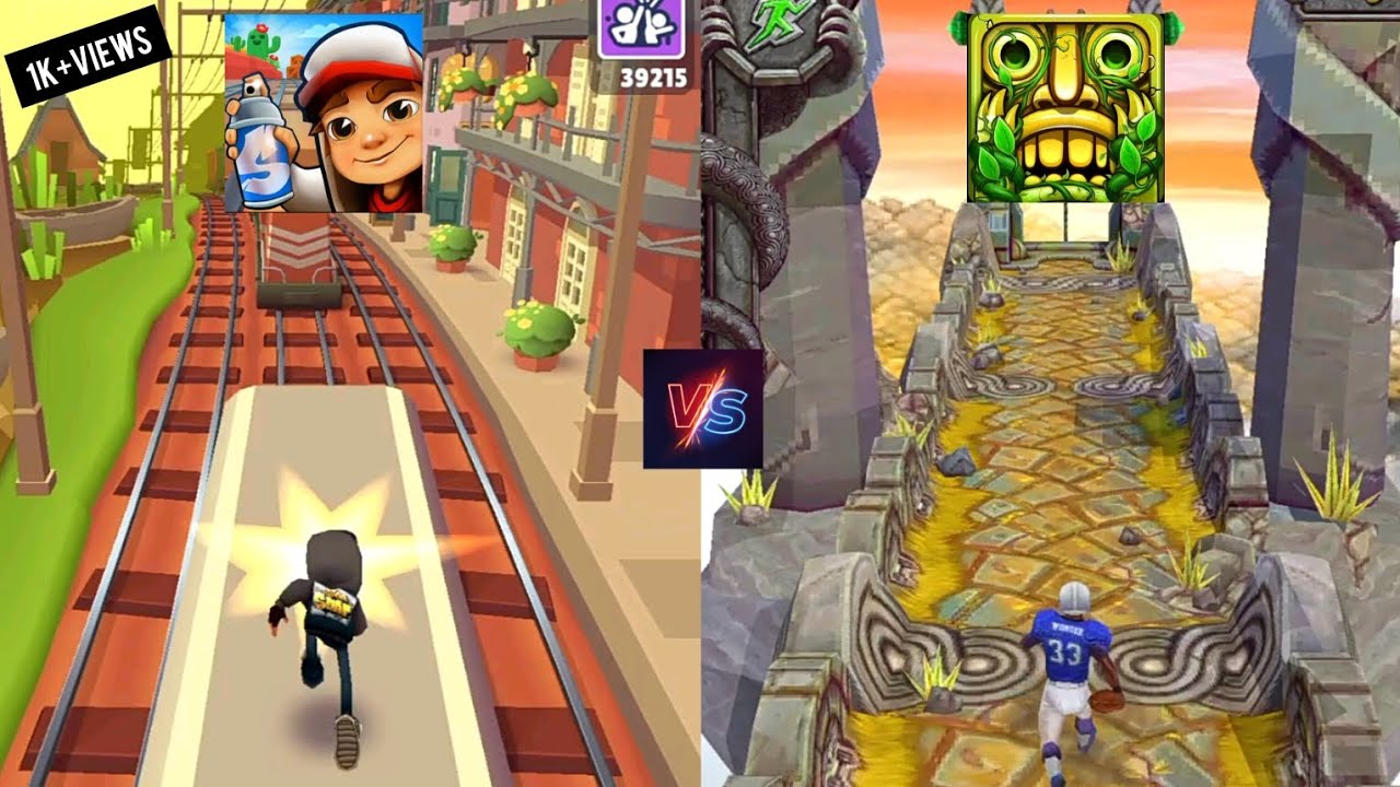 Sabway surfers 🆚 temple run 2 campration 🔝 running games video🏃🏃 1080p Hd