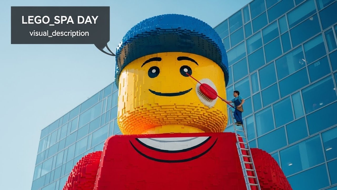 Чистка гигантской фигурки LEGO! 🧱🧹 Обычный день в офисе