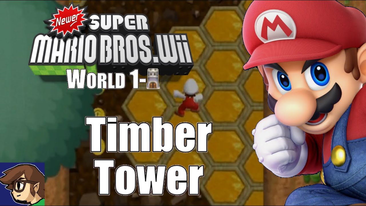 Newer Super Mario Bros. Wii | All Star Coins | #006: [1-Tower] Timber Tower
