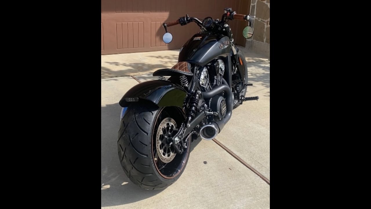 240 Rear Tire Kit- Indian Scout Bobber/ Freedom Performance 2 into 1 Exhaust with the quiet baffle.