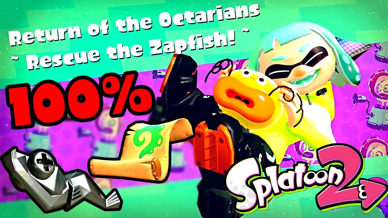 Splatoon 2 Full Walkthrough 🎨 Stage 1 - Return of the Octarians 🎨 All Scrolls & Sardinium