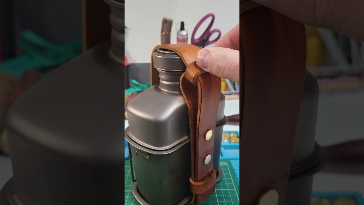 Prototype bottle strap for the boundless voyage titanium bottle / cook kit
