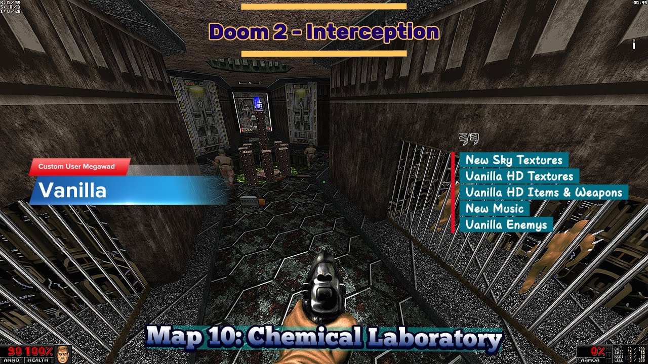 Doom II - [Interception] - Map: #10 - Chemical Laboratory - [4K60ᶠᵖˢ]