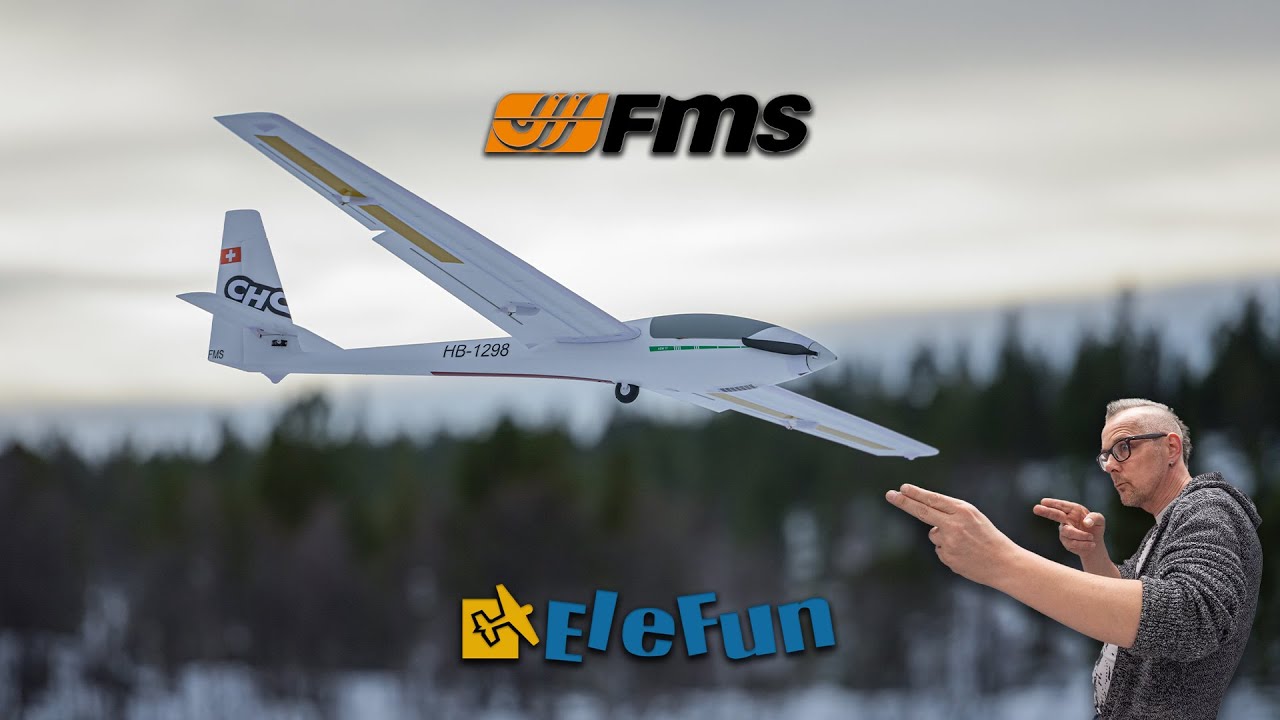 FMS ASW-17 - Inbox and maiden flight (slow Motion) UHD 4K