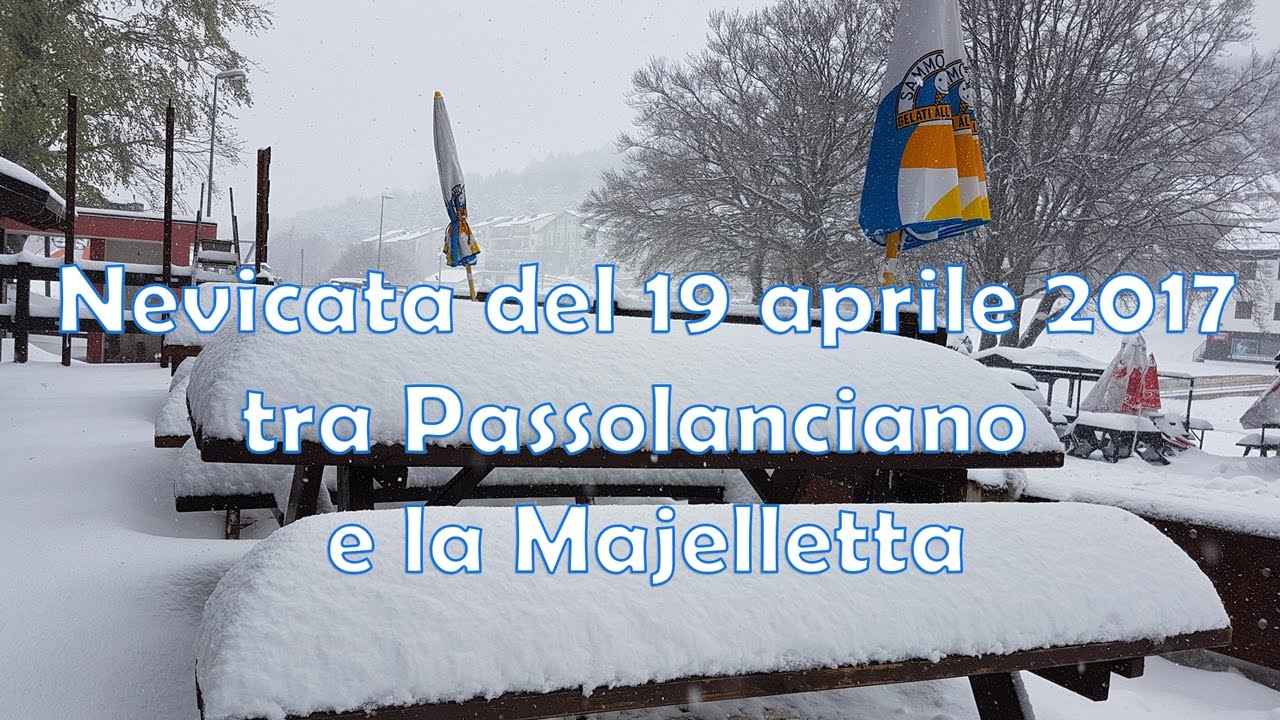 Abruzzo: nevicata tra la Majelletta e Passolanciano, 19 aprile 2017