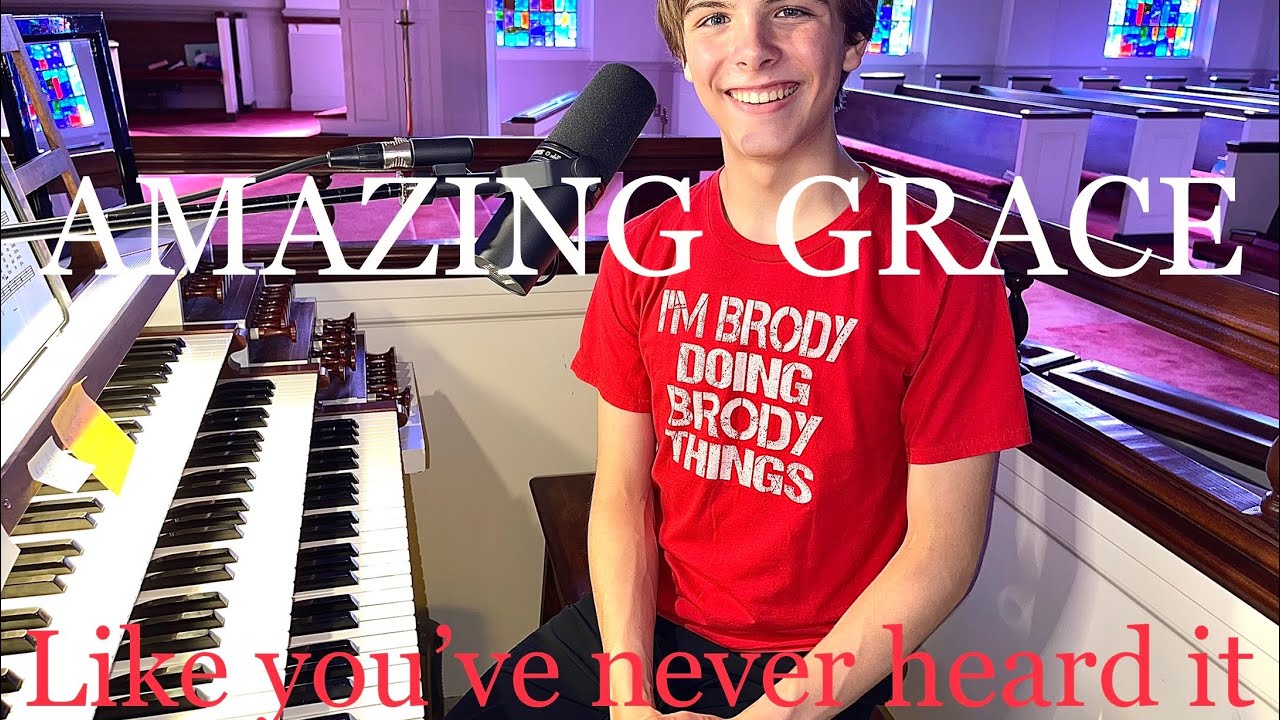 Unique version of Amazing Grace a cappella vocals and pipe organ #vocals #pipeorgan #musician