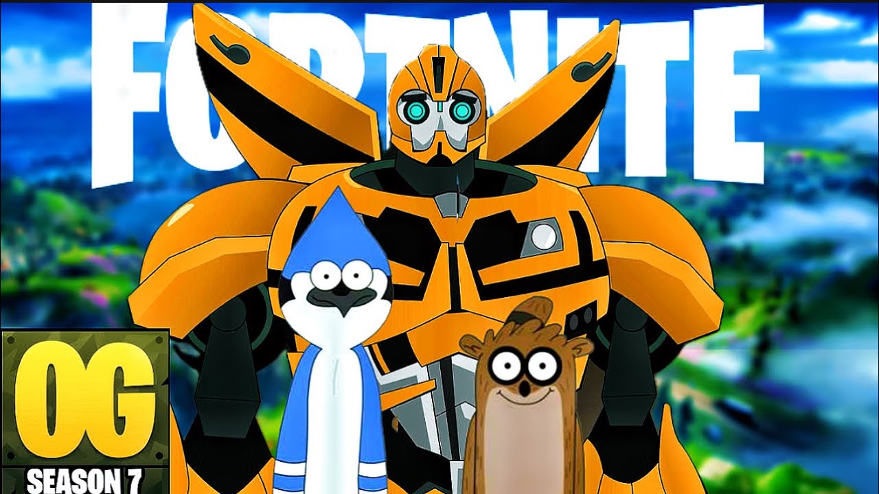 Regular Show And Transformers Play Fortnite- Transformers Gang 