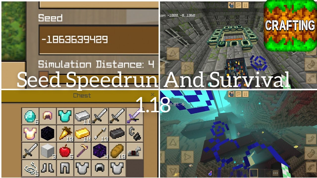 Seed Speedrun And Survival Trong Crafting And Building 1.18.