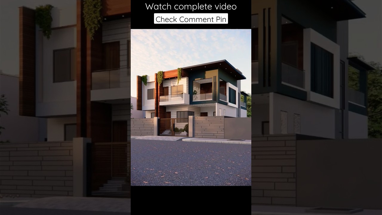 Modern House Design 💥 #shorts #3d #sketchup #viral #elevation #animation
