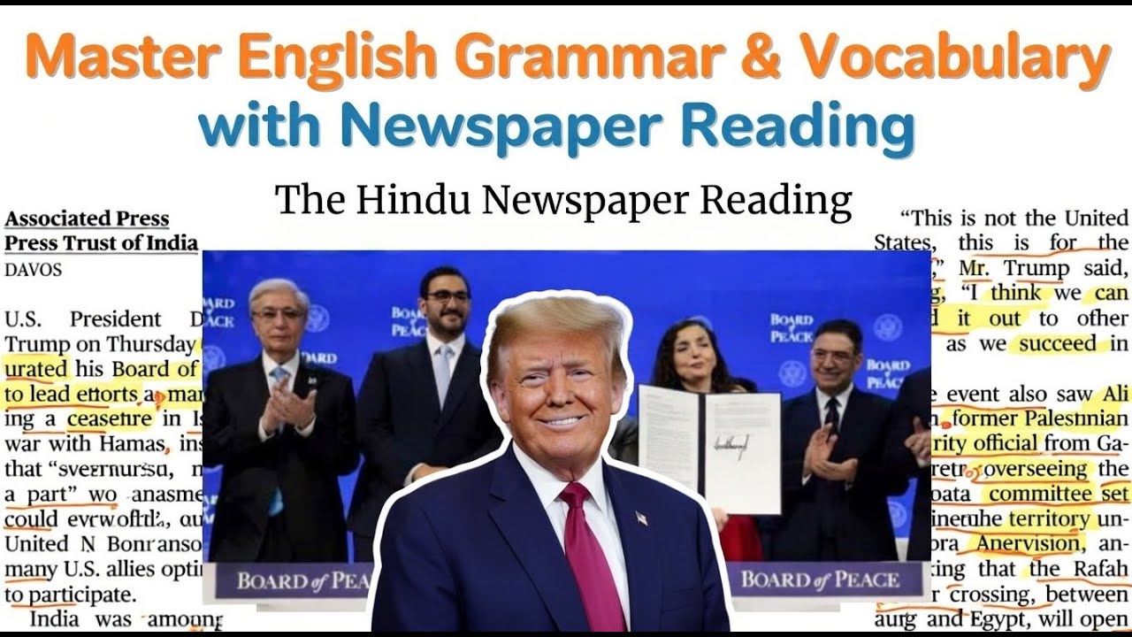 The Hindu Analysis Today | 23 Jan 2026 Newspaper Reading | Learn English Grammar + Vocabulary