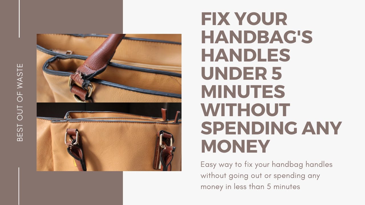 How to Fix Damaged Hand Bag Handles at home | Best out of waste | Home Projects | Time Utilization |