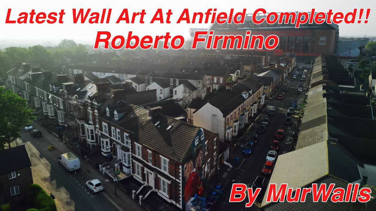Newest Wall Art At Anfield by MurWalls. Roberto Firmino completed!