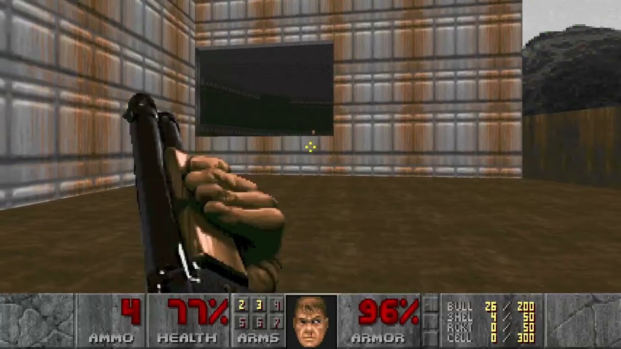 Perfect run of DooM "Hanger" level at Ultra Violent