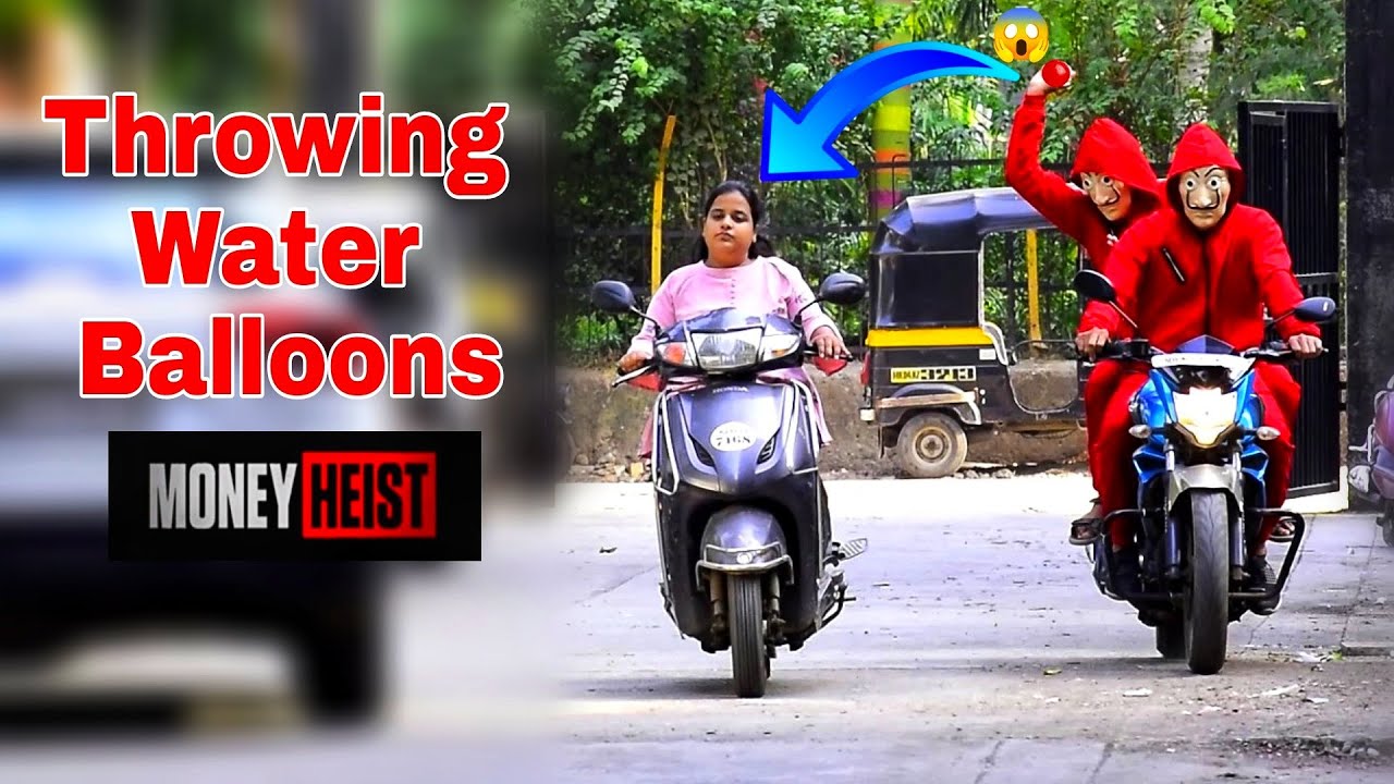 Throwing Water Balloons with twist | Throwing Water Balloons Prank |Part 2 | Prakash Peswani Prank