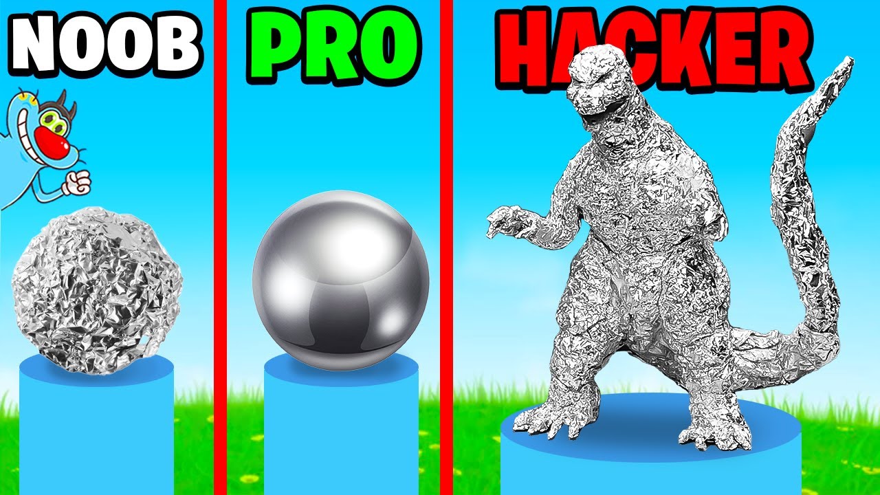 NOOB vs PRO vs HACKER | Foil Turning 3D | With Oggy And Jack | Rock Indian Gamer |