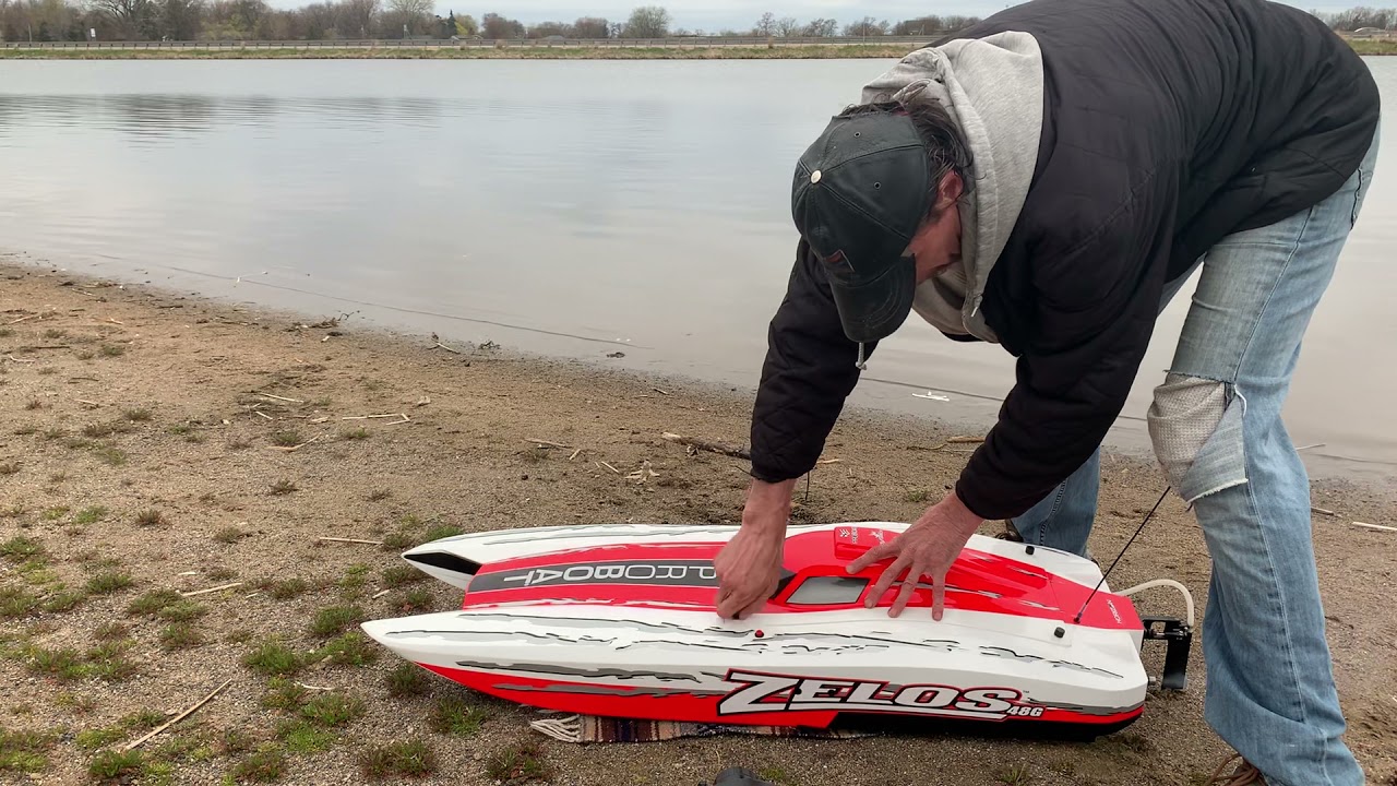 4-25-2021. Zelos G48 rc boat first run
