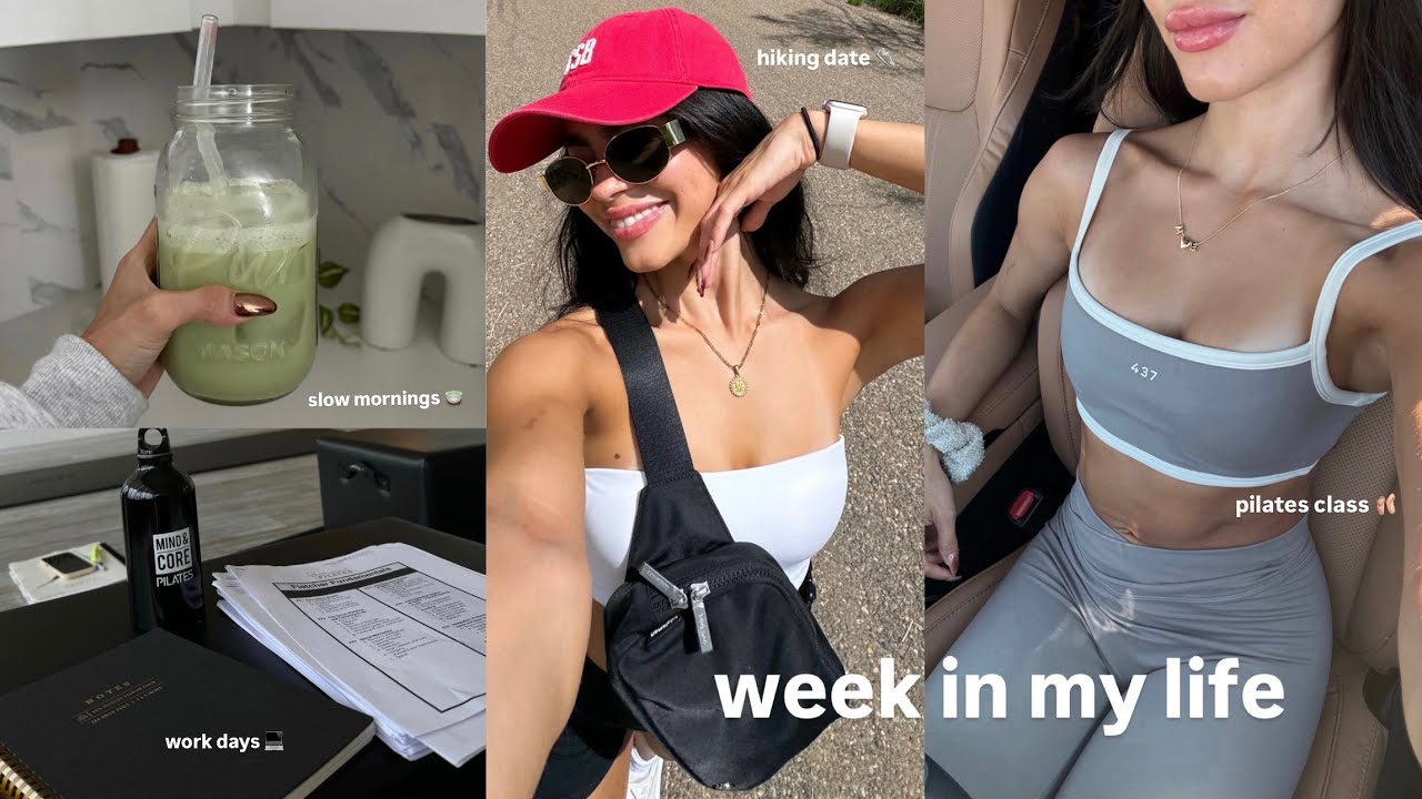REALISTIC WEEK IN MY LIFE 🧘🏻‍♀️🤍 pilates, slow mornings, work days, date nights, grocery shopping...