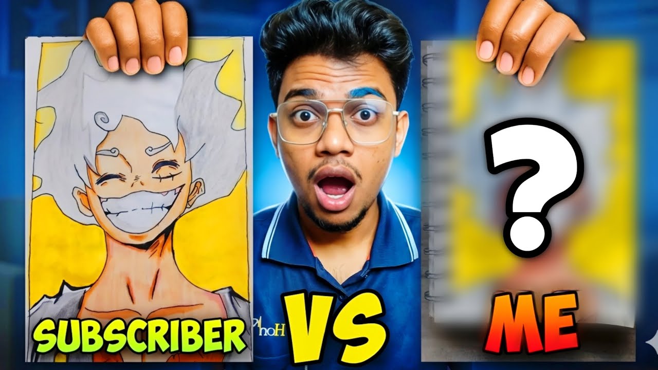 REDRAWING SUBSCRIBERS DRAWINGS! #1 - I Drew Luffy Gear 5 Drawing