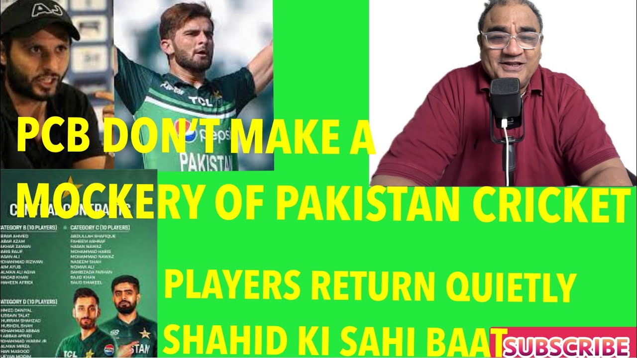 PCB PLZ DON’T MAKE A MOCKERY OF PAKISTAN CRICKET..PLAYERS QUIET RETURN FROM WC..SHAHID KI SAHI BAAT