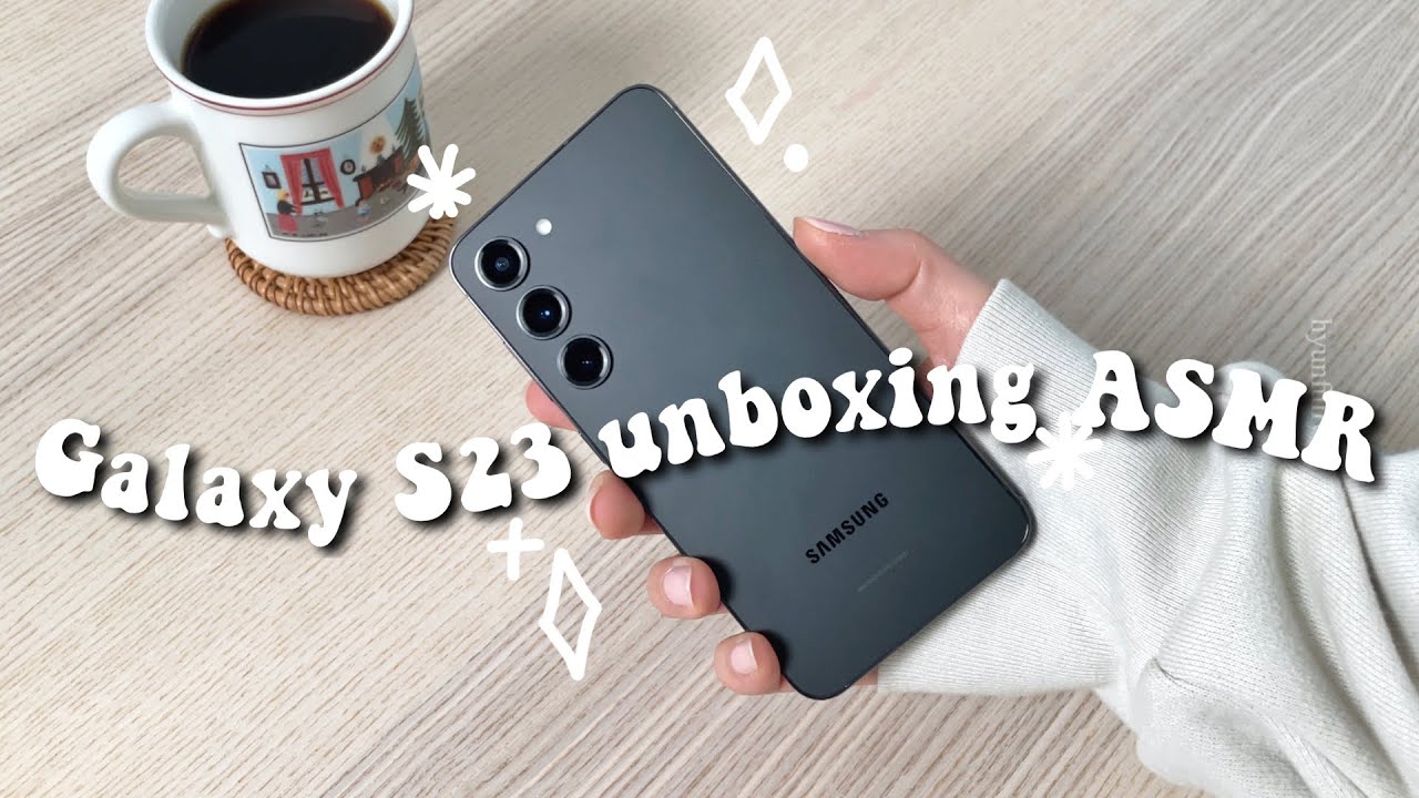 Galaxy S23 unboxing asmr📱| phantom black aesthetic 🌸