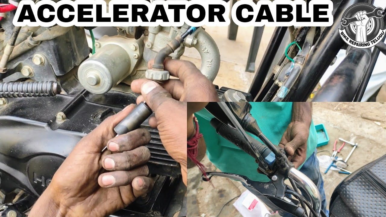 How to change Hero honda passion pro accelerator cable. 