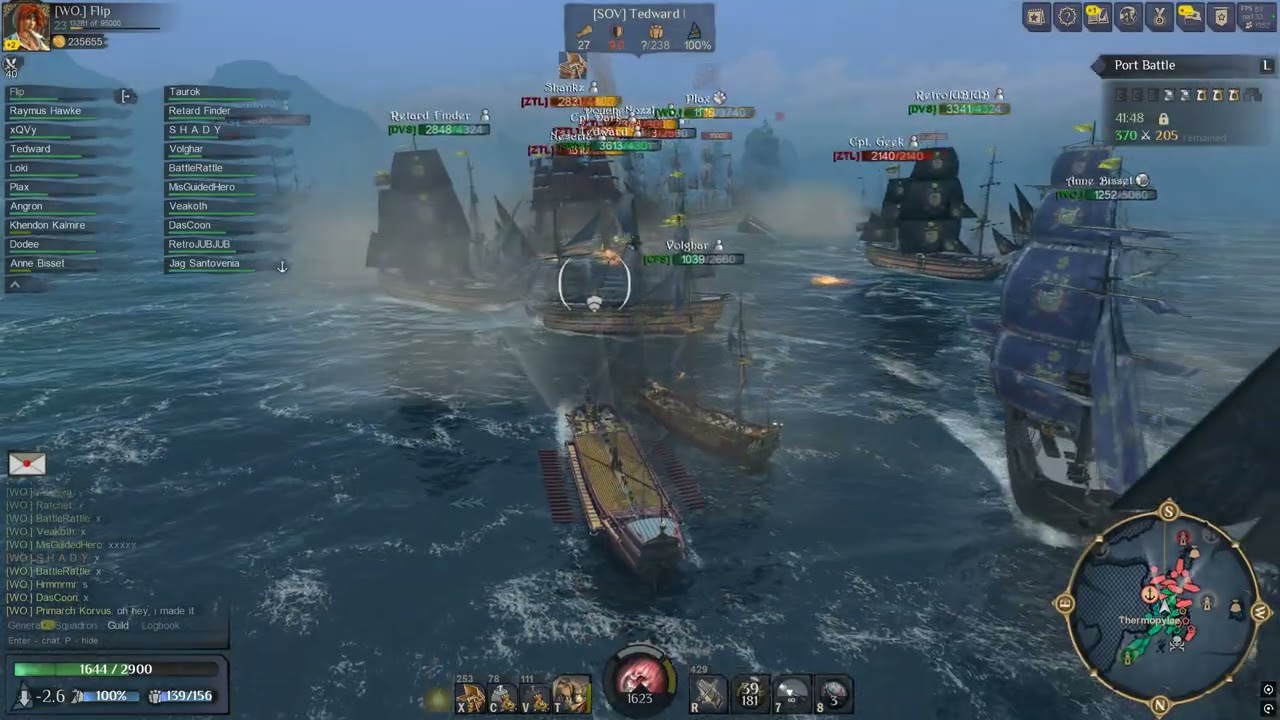 World of Sea Battle - Thermopylae Port Battle (but it's a mortar montage) - [ZTL] vs [CFS] & Kai