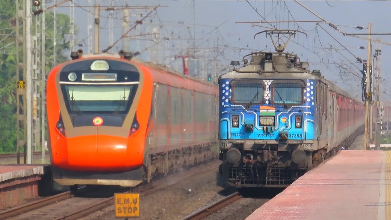 🔥Dangerous 130 KMPH Trains : RAJDHANI+ VANDE BHARAT+ SHATABDI+ BHOPAL EXPRESS | Eastern Railways