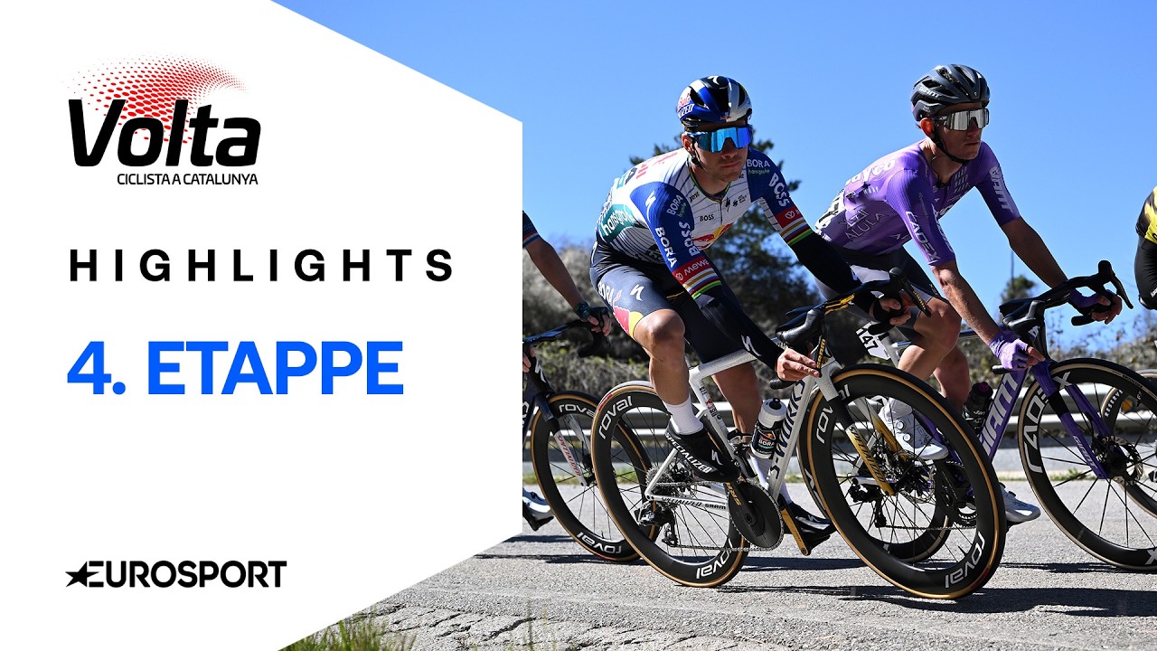 Bergauf-Sprint statt Bergankunft | Highlights deutsch | 4. Etappe | Katalonien-Rundfahrt | Radsport
