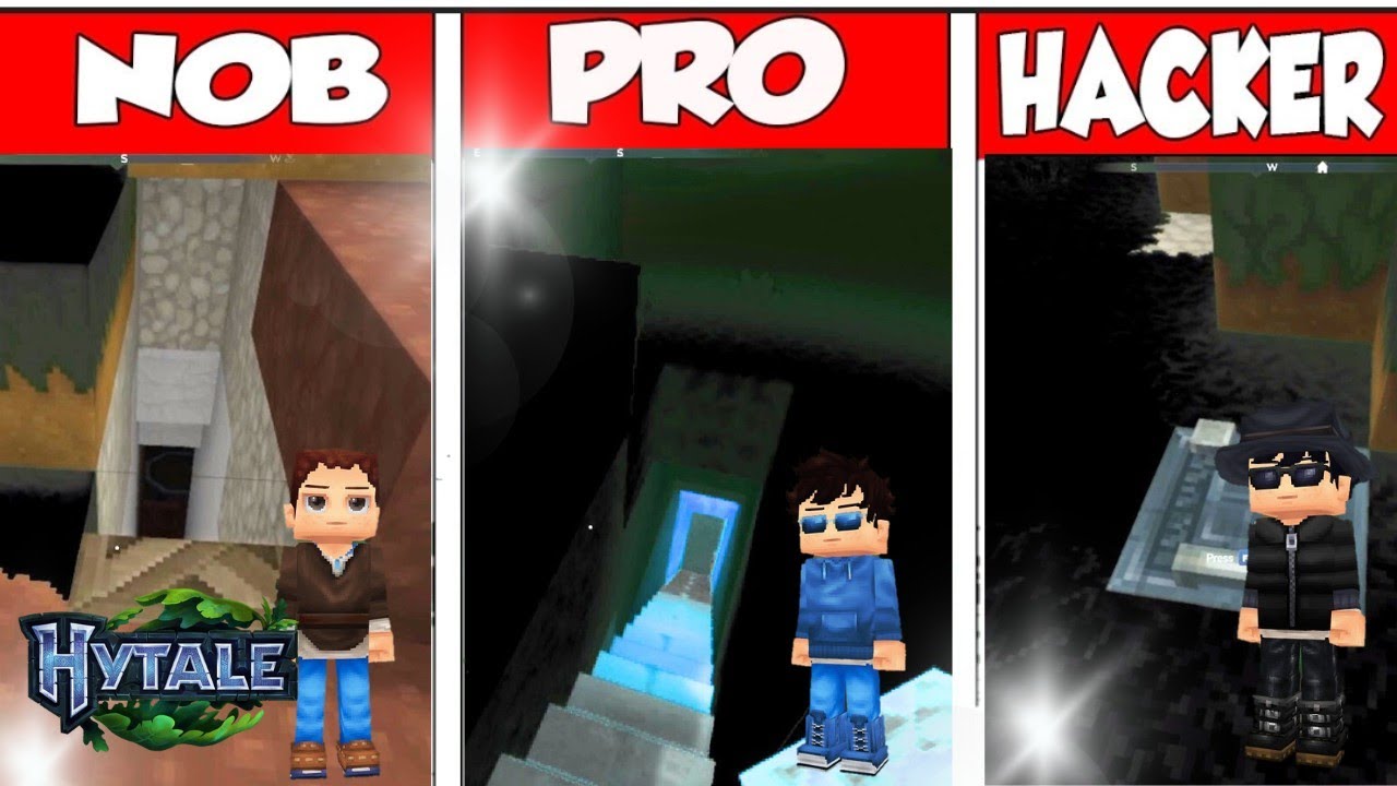 Hytale Noob Vs Pro Vs Hacker Base Subterr&acirc;nea