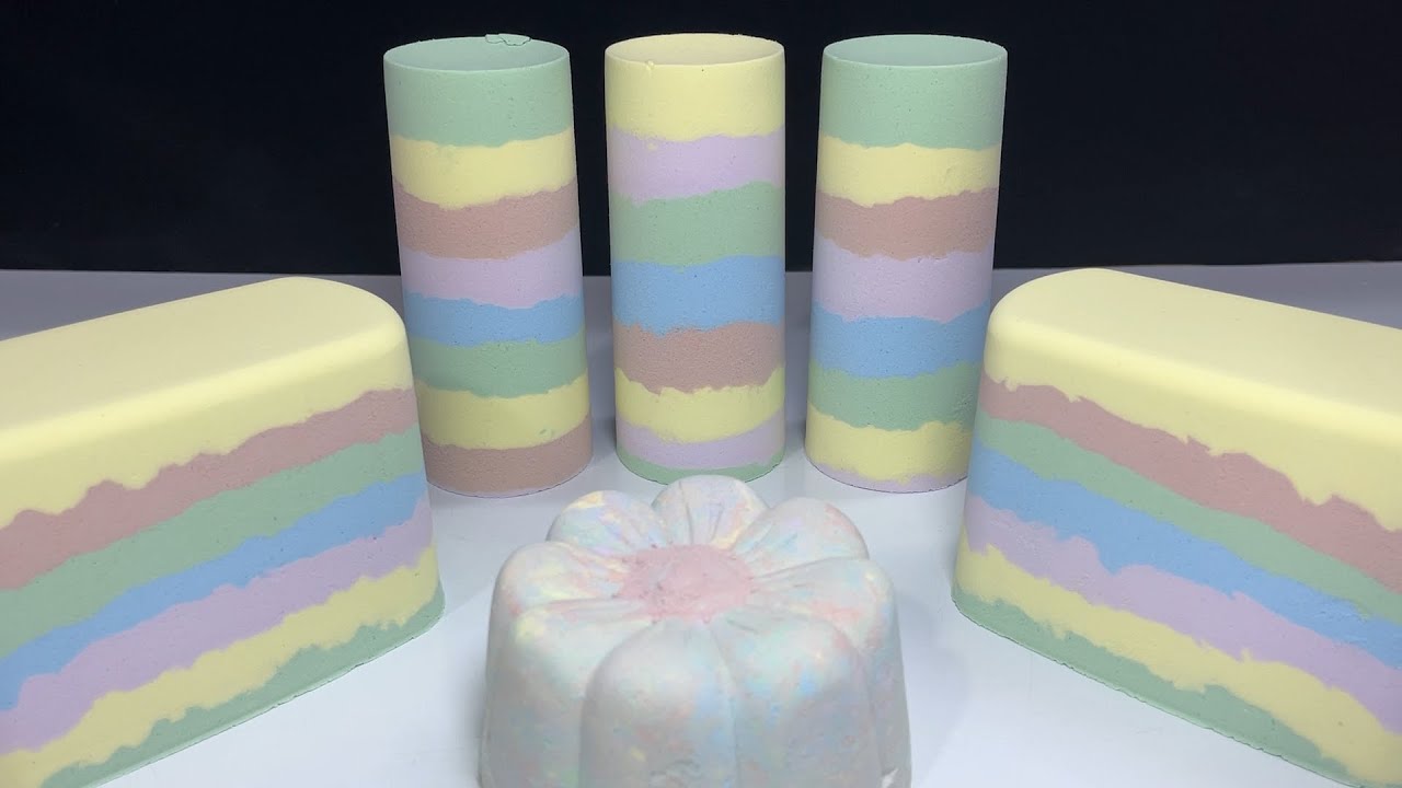 Satisfying Video I ASMR Baking Soda I Crunchy thick shapes