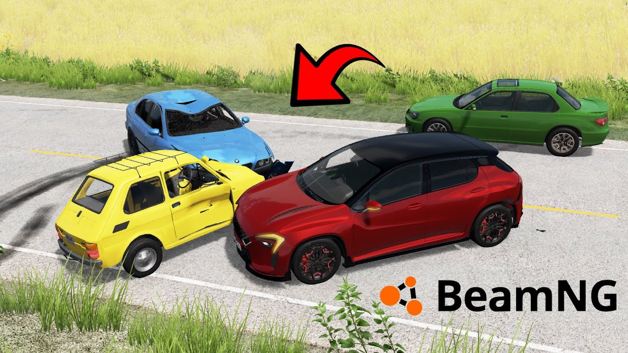BMW W RUCHU ULICZNYM - WYPADKI DROGOWE w BEAMNG.DRIVE 