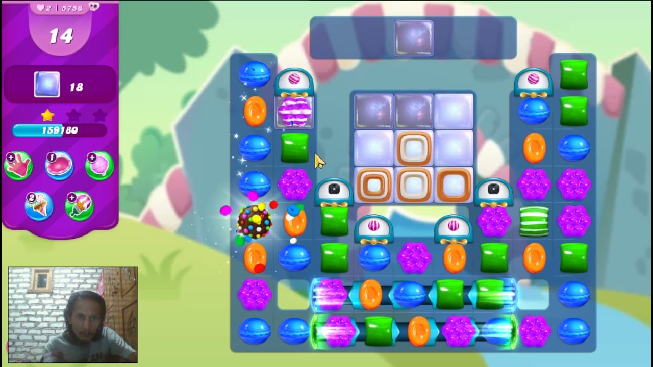 Candy Crush Saga Level 5758 - 2 Stars, 25 Moves Completed