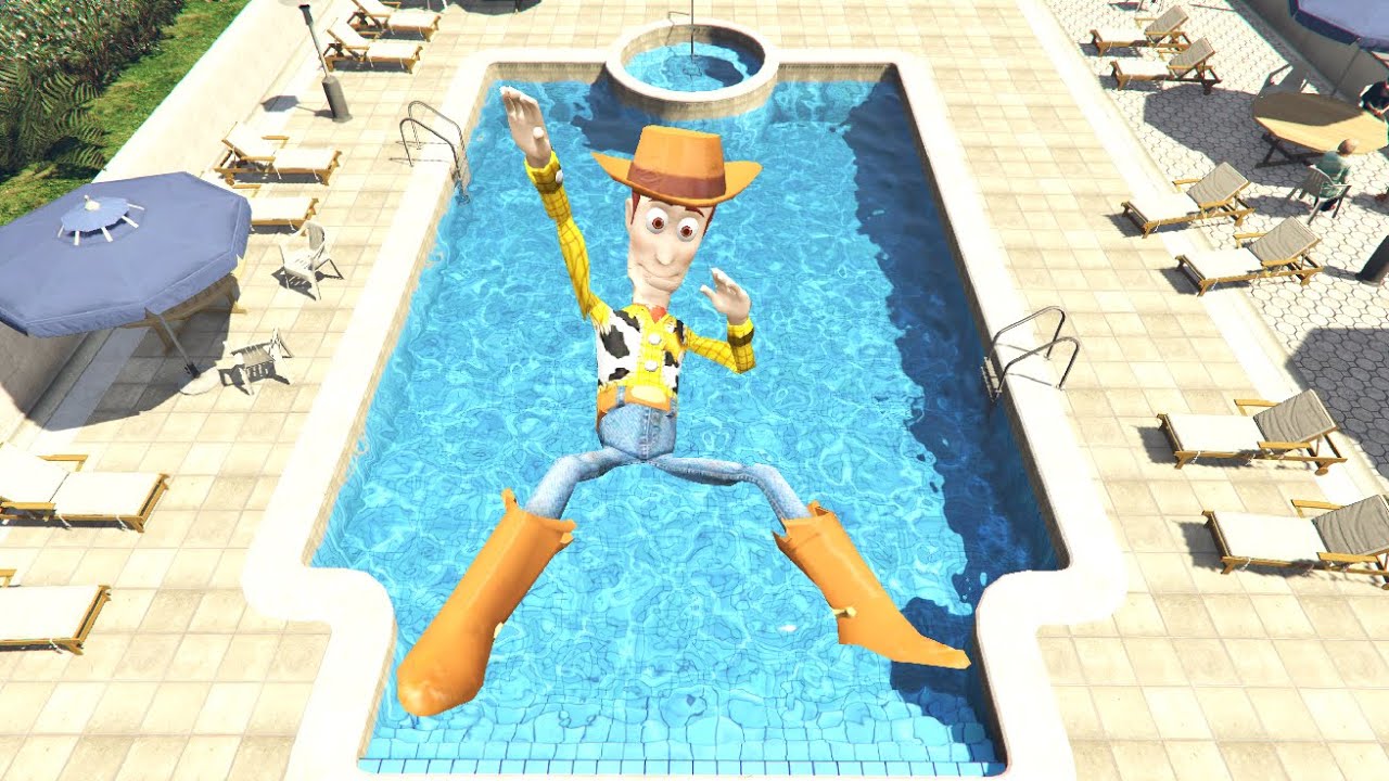 GTA 5 Water Ragdolls WOODY | Jumper/Falls vol.107 (Euphoria physics Funny Moments)