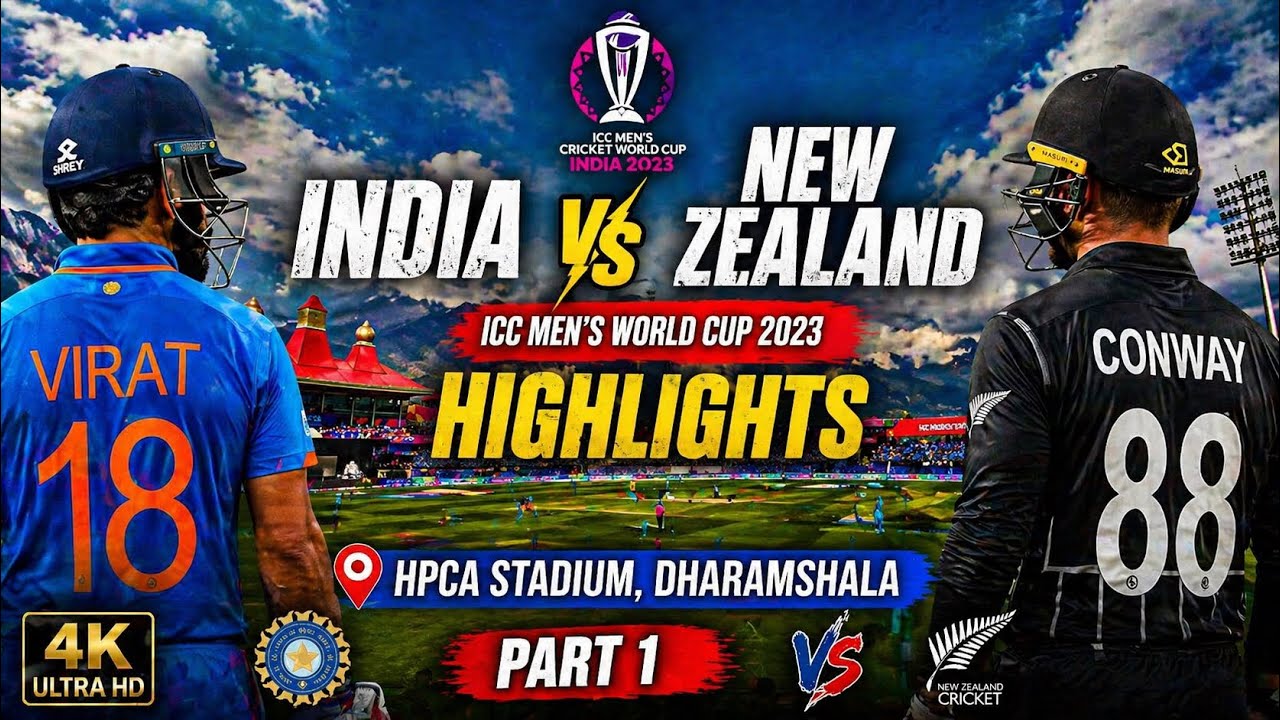India vs. New Zealand ICC Men's World Cup 2023 Highlights | HPCA Stadium, Dharamshala,Part 1 | 4K.