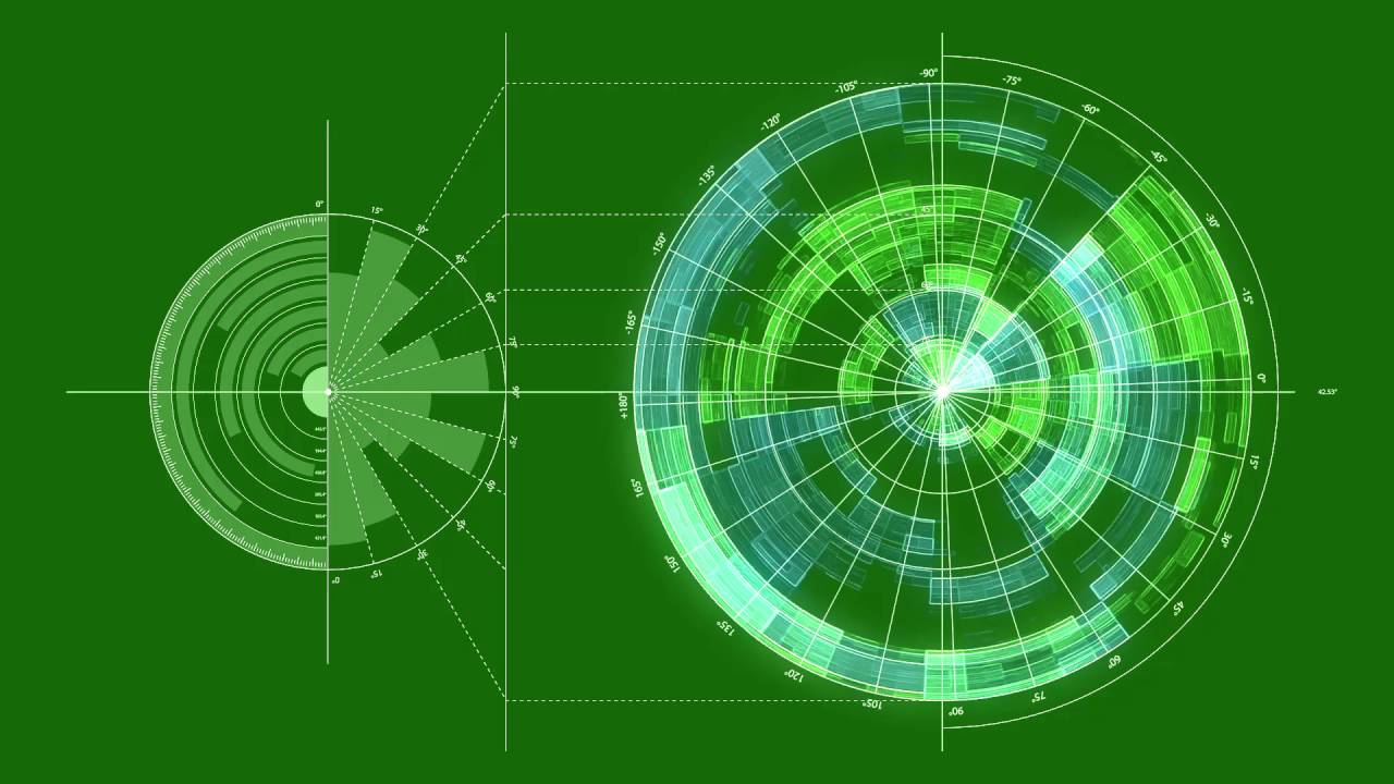 Circle Projection Element Green Screen