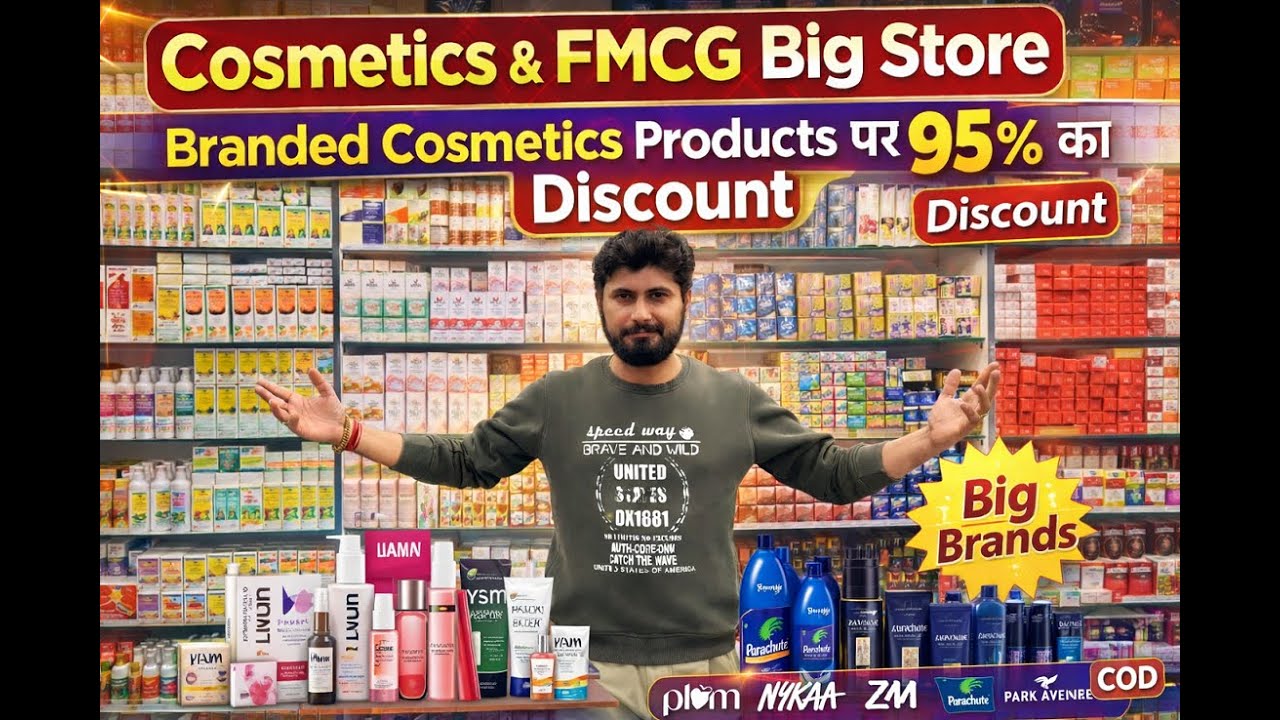 सबसे सस्ती Cosmetic दुकान | लोट का माल सबसे सस्ता | Cheapest FMCG Products Wholesale Market in Delhi