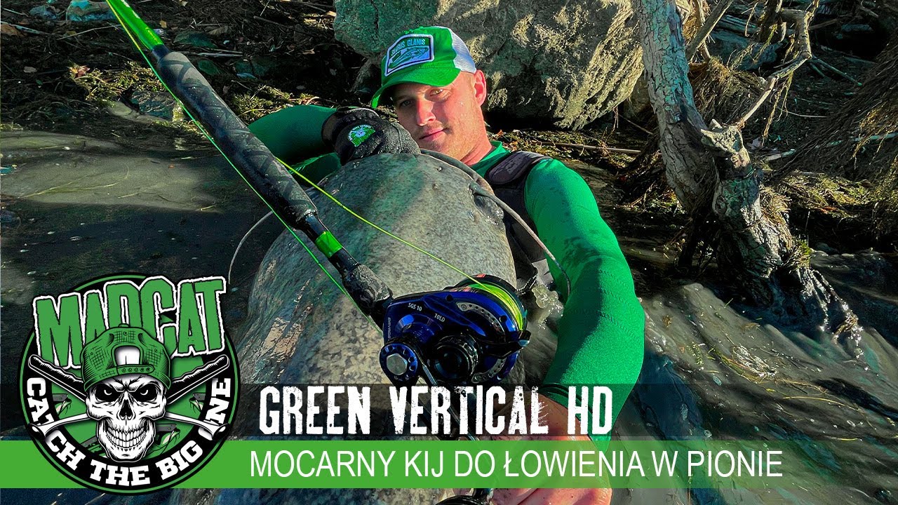 Mocarny kij do łowienie w pionie? 🟢⚫ GREEN SERIES VERTICAL HD 180 // #MADCAT