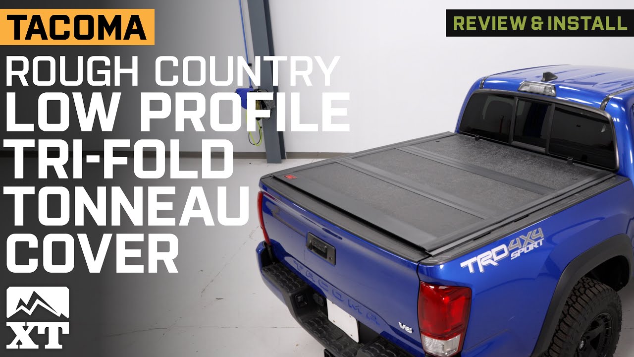 2016-2023 Tacoma Rough Country Hard Low Profile Tri-Fold Tonneau Cover Review & Install