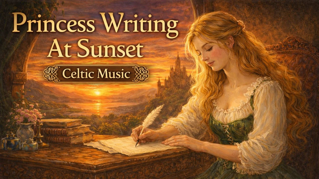 Celtic Music – Princess Writing at Sunset 🌅 | Medieval Focus Music for Writing & Studying (1 Hour)