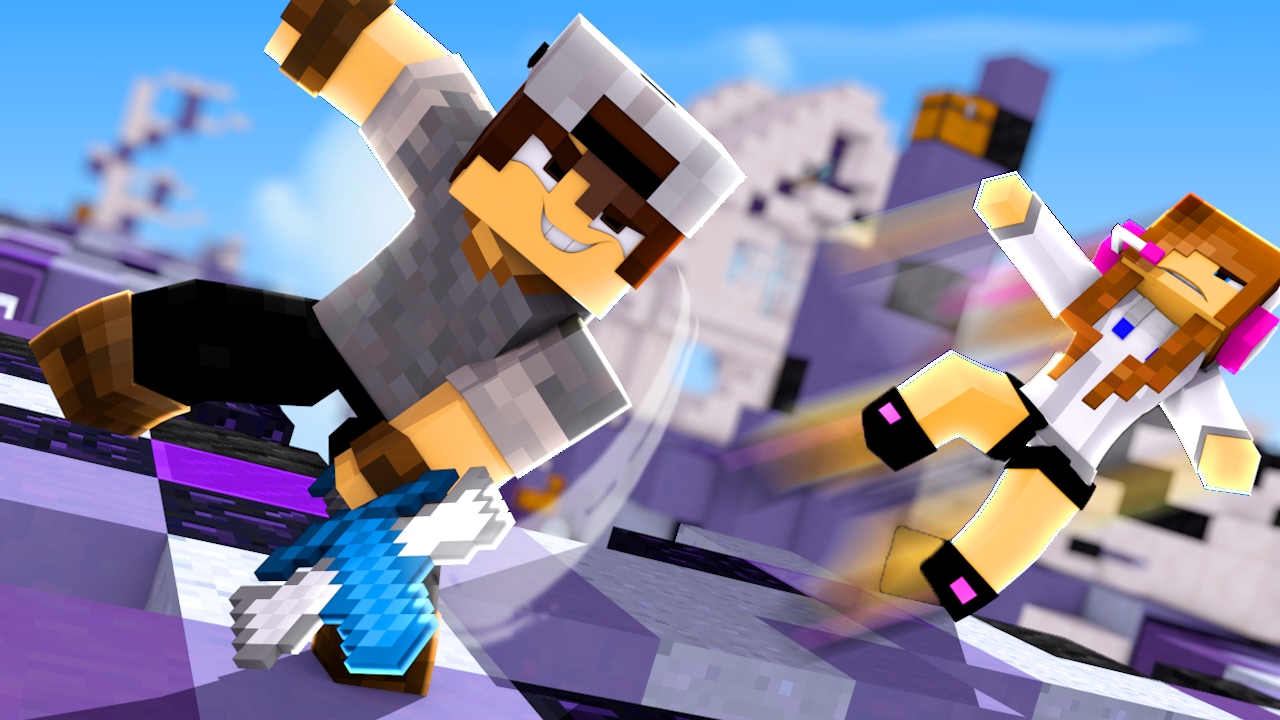 Minecraft: SORTE NO PVP - ESPADA QUE FAZ VOAR!