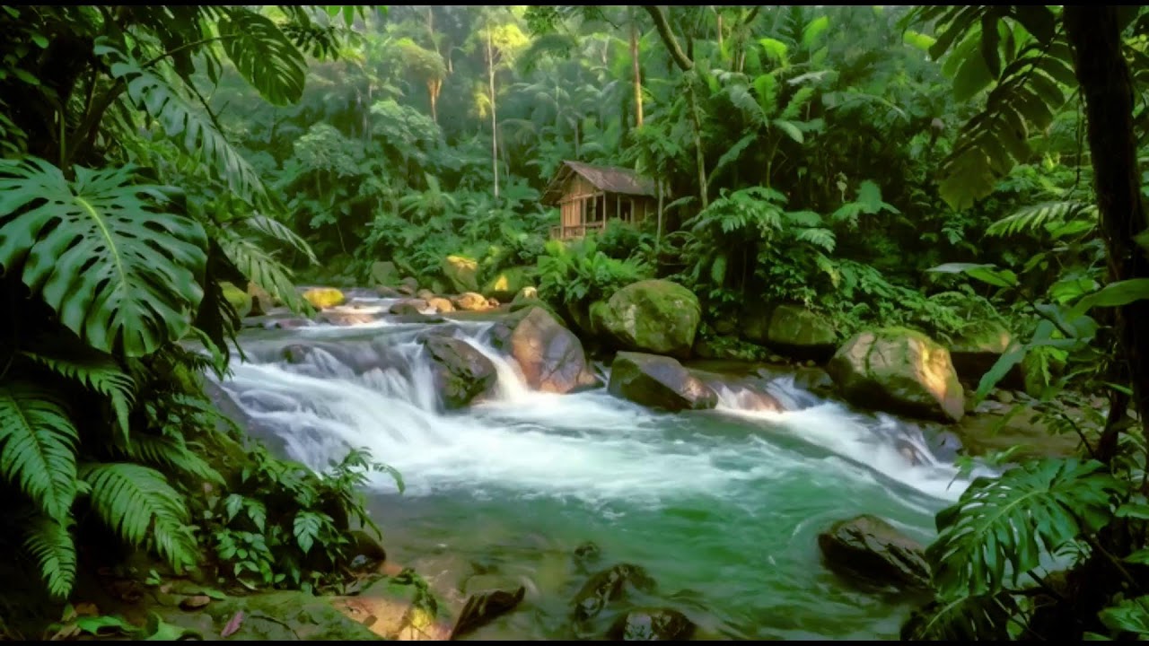 Natural River Stream White Noise | Relaxing Water Flow for Sleeping Tonight, Deep Sleep Nature Sound