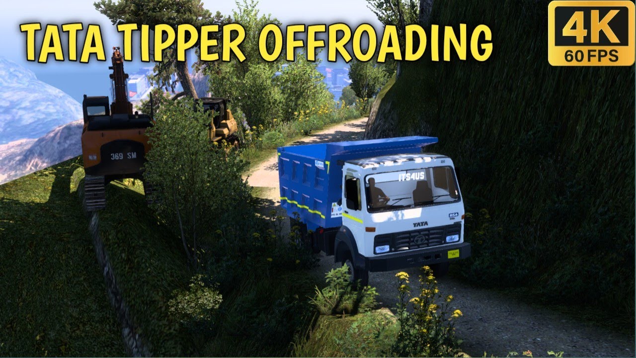 Tata Tipper Extreme Offroading on Dangerous Road | ETS 2