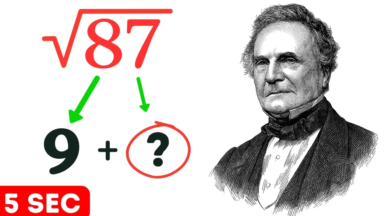 Solve any Square Root in 5 sec ( million dollar trick )