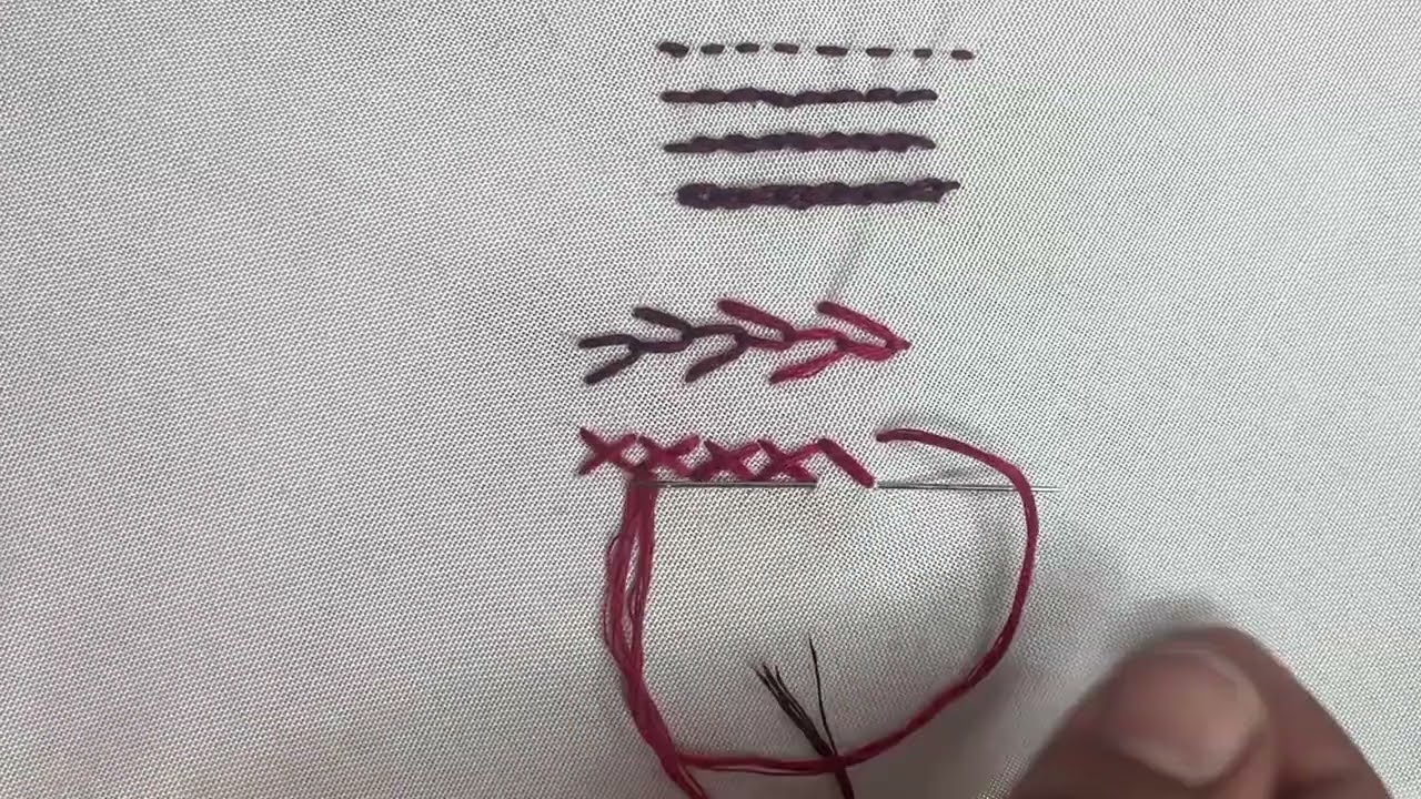 Hand Embroidery design Tutorial #heenadholakiya #embroiderydesigns 