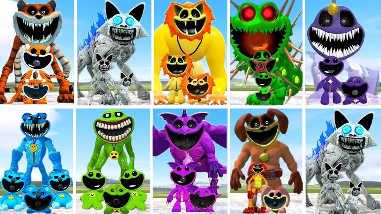 EVOLUTION OF ALL MECHA TITAN SMILING CRITTERS FORGOTTEN POPPY PLAYTIME CHAPTER 3 In garry's mod